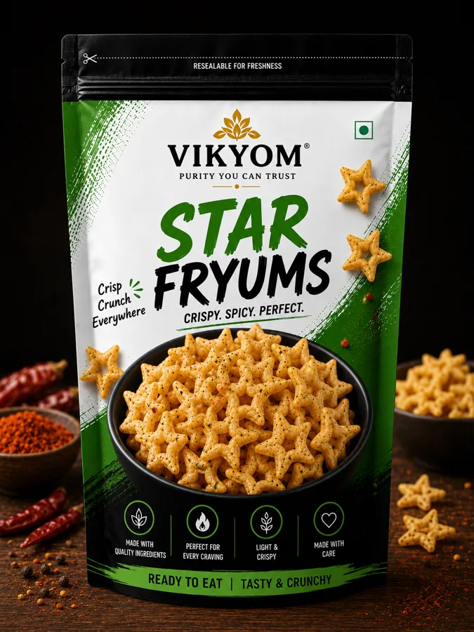 Star Fryums - 200g pack, Vikyom Industries